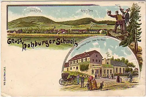 02352 Ak Lithographie Gruss de la Suisse Hohburg