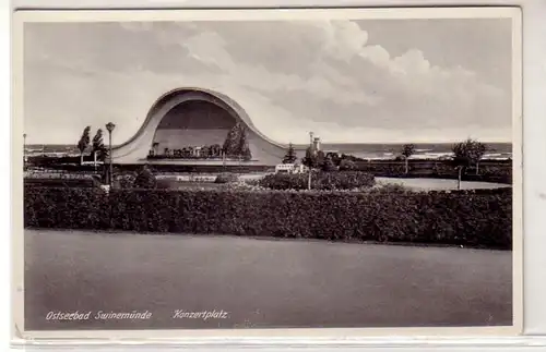 02324 Ak Ostseebad Swinemünde Konzertplatz um 1935