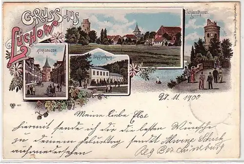 02323 Ak Lithographie Gruß aus Lüchow 1900