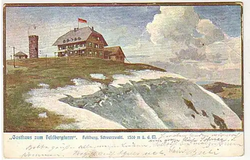 02306 Ak auberge de la tour de montagne de champ de Forêt Noire 1906
