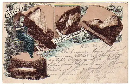 02300 Ak Lithographie Grousse de chambre de Stubben 1895