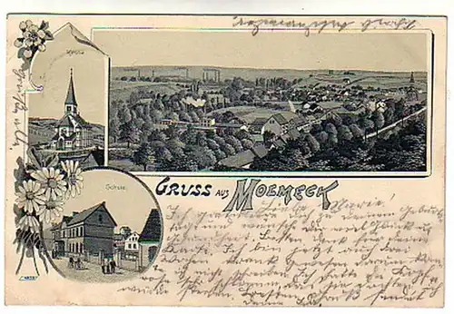 02269 Ak Lithographie Gruss aus Molmeck 1900