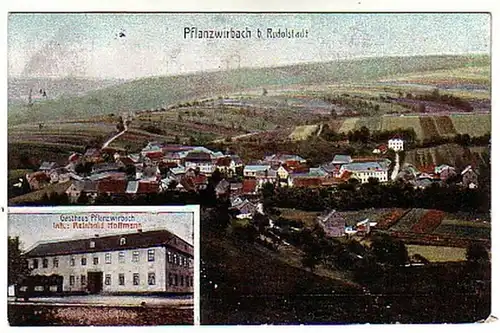 02264 Ak Pflanzwirbach bei Rudolstadt Gasthof 1916