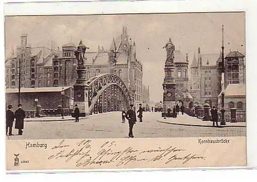 02249 Ak Hamburg Kornhausbrücke 1905