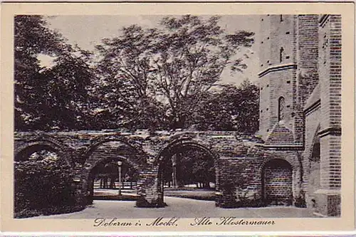 02236 Ak Doberan à Meckl. ancien mur du monastère 1928