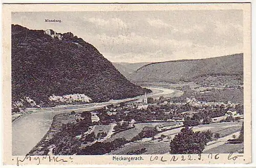02213 Ak Neckargerach avec Minneburg 1915