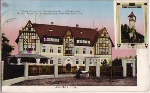 02210 Ak Glauchau à Sa. Roi Georg Stift 1925