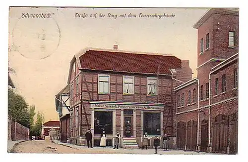 02197 Ak Schwanebeck Bâtiment des pompiers 1913