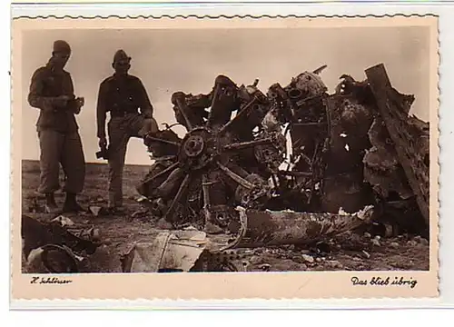 02188 Photo campagne Afrique Eruption d'avion vers 1942