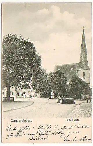 02175 Ak Sandersleben Sedanplatz 1905