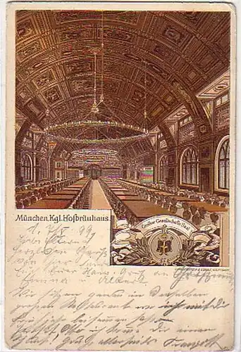 02168 Ak München Königliches Hofbräuhaus 1899