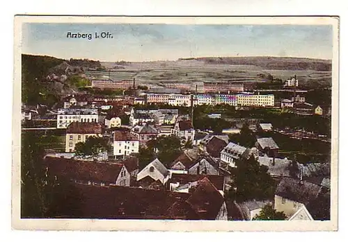 02161 Ak Arzberg in Oberfranken Totalansicht 1909