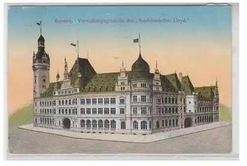 02160 Ak Bremen Bâtiment administratif de la "Norddeutsche Lloyd" 1917