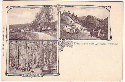 02131 Ak Gruß aus dem Zwieseler Waldhaus um 1900