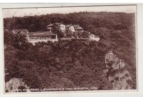 02122 Ak Hotel Rosstrappe bei Thale im Bodetal 1929