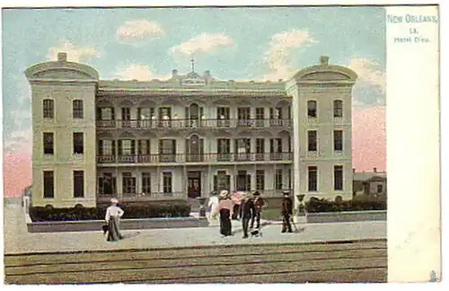 02121 Ak USA New Orleans Hotel Dieu um 1900