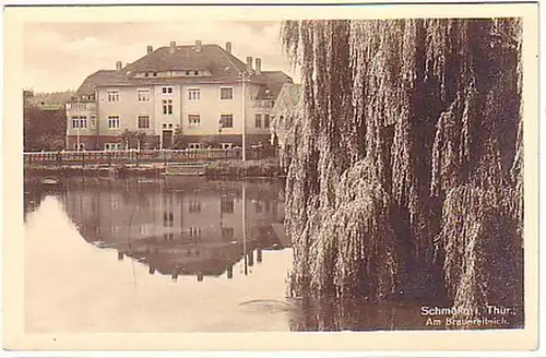 02100 Ak Schmoölln Thür. am Brasserieteich vers 1940