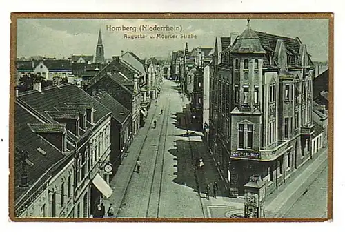 02071 Ak Homberg Augusta- u. Moerser Strasse 1927