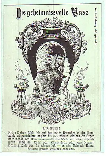02055 Ak die geheimnisvolle Vase magisches Bild 1902