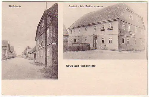 01254 Ak Gruß aus Wiesenfeld Gasthof usw. um 1920