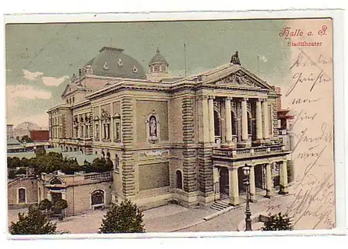 01252 Ak Halle an der Saale Stadttheater 1904