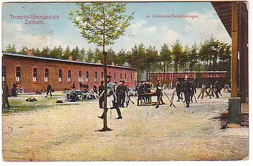 01239 Ak Truppen Übungsplatz Zeithain 1913