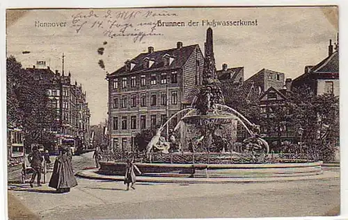 01231 Ak Hannover Brunnen der Flußwasserkunst 1924