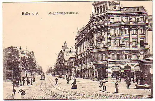 01222 Ak Halle a.S. Magdeburger Strasse um 1910