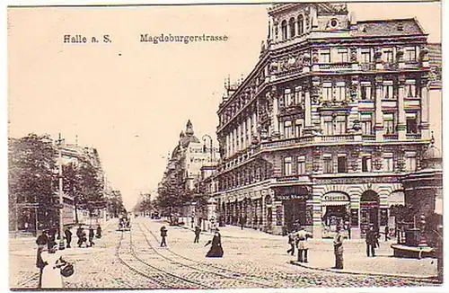 01222 Ak Halle a.S. Magdeburger Strasse vers 1910