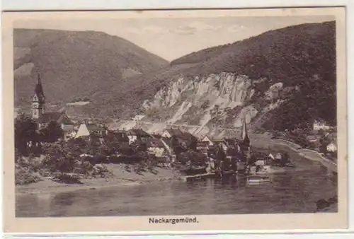 01215 Ak Neckarschünd Vue totale vers 1920