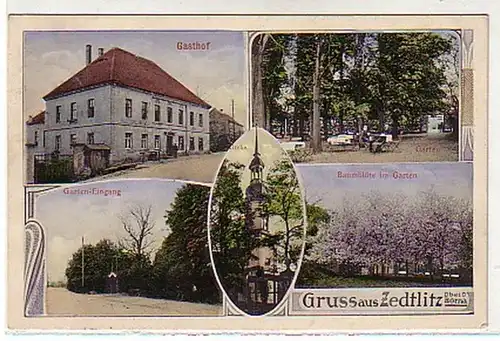 01197 Ak Gruss de Zedlitz Hostel etc. 1922