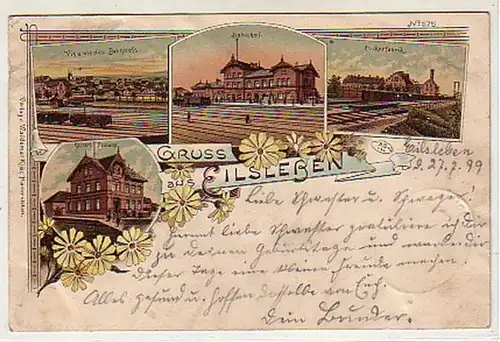 01167 Ak Lithographie Gruß aus Eilsleben 1899