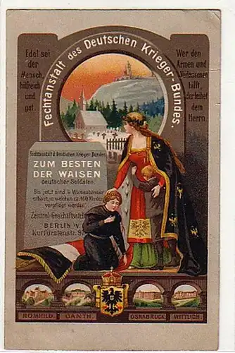 01152 Ak Fechtanstalt des dt. Kriegerbundes Berlin 1908