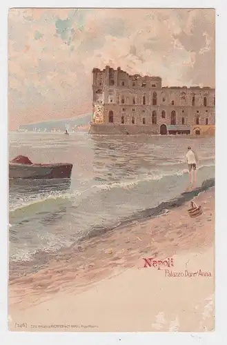 42726 Ak Italien Napoli Palazzo Donn'Anna um 1900