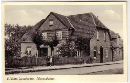 01146 Ak Schweringhausen Gemischtwarenladen um 1940