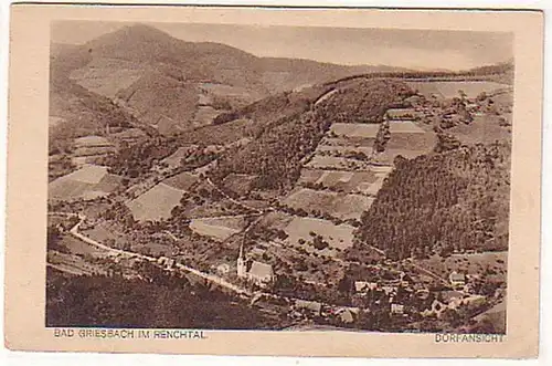 01134 Ak Bad Griesbach dans la vue du village de Renchtal vers 1930