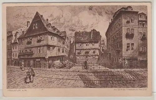 01108 Ak Frankfurt am Main an der Bethmannstrasse um 1930