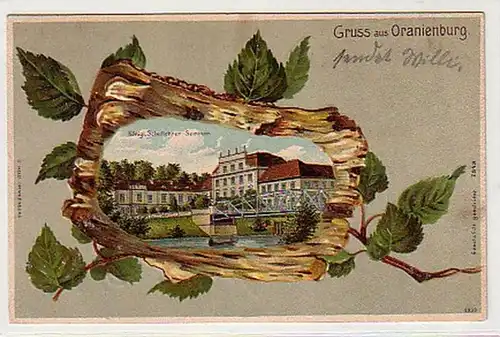 01096 Ak Prägekarte Gruss aus Oranienburg 1903