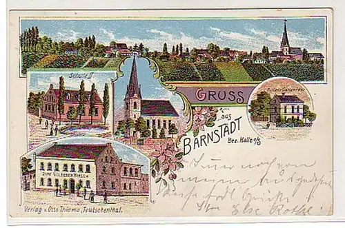 01072 Ak Lithographie Gruss de Barnstadt vers 1900