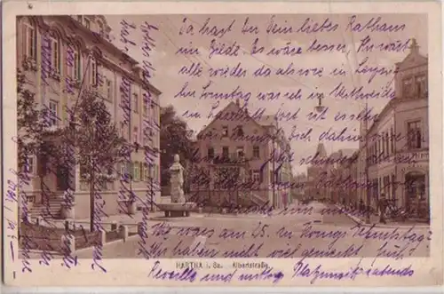01071 Feldpost Ak Hartha in Sa. Albertstrasse 1916