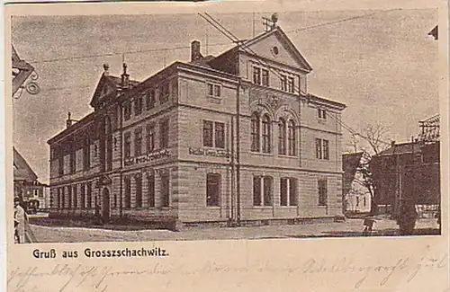 01070 Ak Gruss de Grosszschachwitz Gasthof 1907