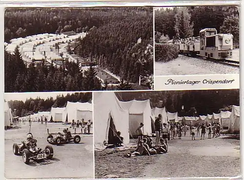 01065 Multi-image Ak camp de pionniers Crispendorf vers 1980