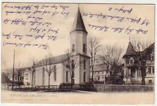 01046 Ak Salut de Erlbach dans le Vogtland 1910