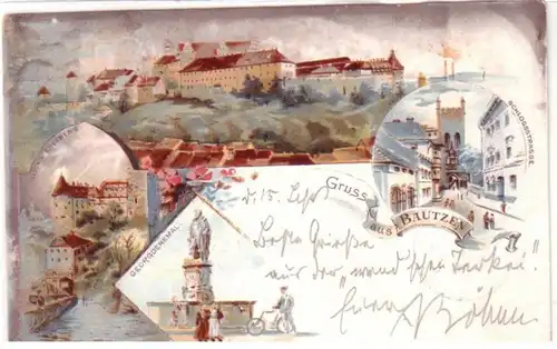 01021 Ak Lithographie Salutation de Bautzen 1898