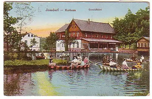 00998 Ak Jonsdorf Kurhaus Gondelfahrt um 1920