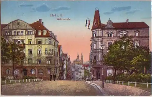 00994 Ak Hof in Bayern Wörthstrasse 1916
