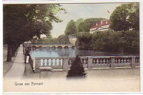 00966 Ak Gruss aus Pyrmont um 1910