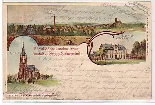 00955 Ak Gross Schweidnitz Gasthaus etc. 1901