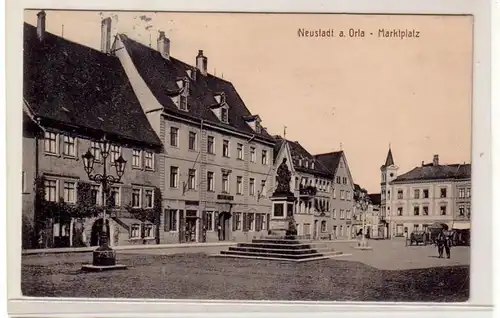 00954 Ak Neustadt an der Orla Marktplatz 1932