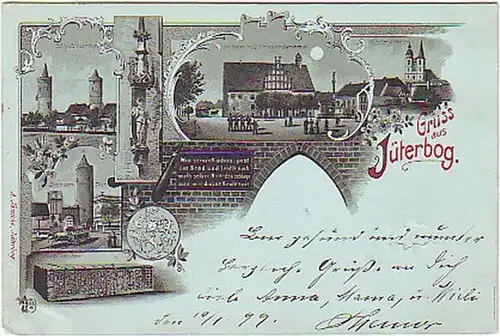 00948 Carte de la Lune Grüss de Jüterbog 1899